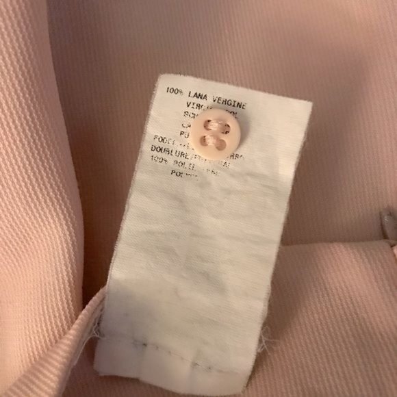 Armani Collezioni Italian Blush Peplum Skirt Suit Size 14 - Picture 16 of 16